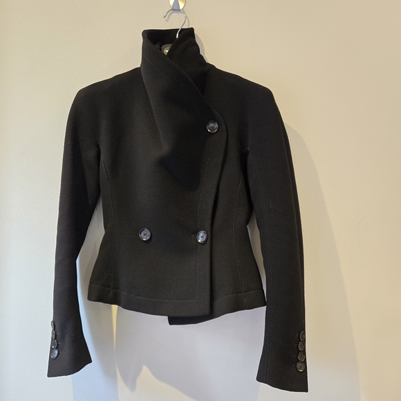 Gucci Black Wool Moto Style Suit Jacket Size IT 36 - Picture 7 of 10